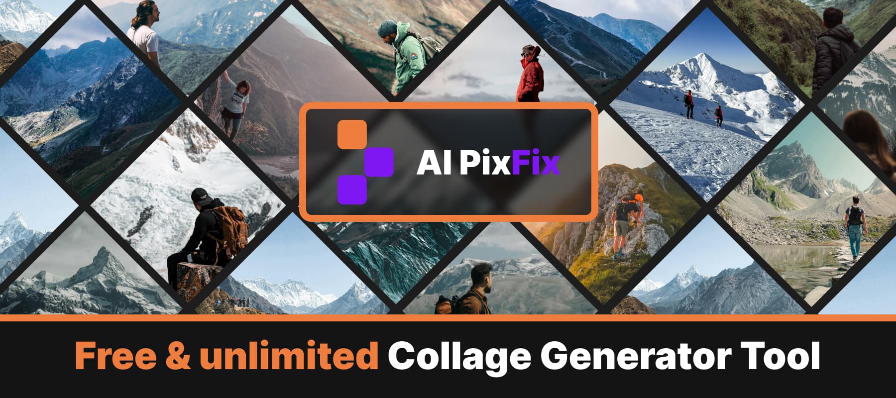 Free online photo collage generator with diamond template