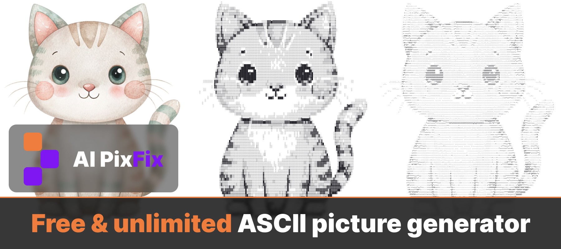 three character ramps compared for converting a photo into ASCII art for a README
